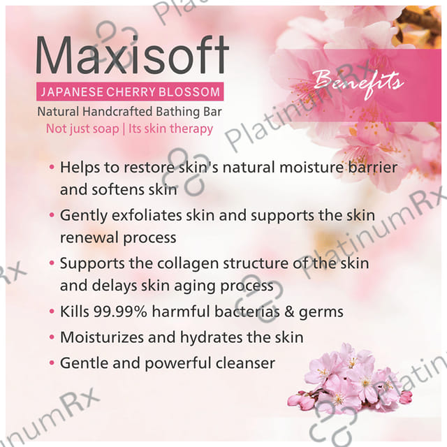 Maxisoft Japanese Cherry Blossom Bathing Bar (75gm Each) 1 units