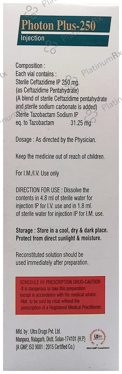 Photon Plus 250mg/31.25mg Injection