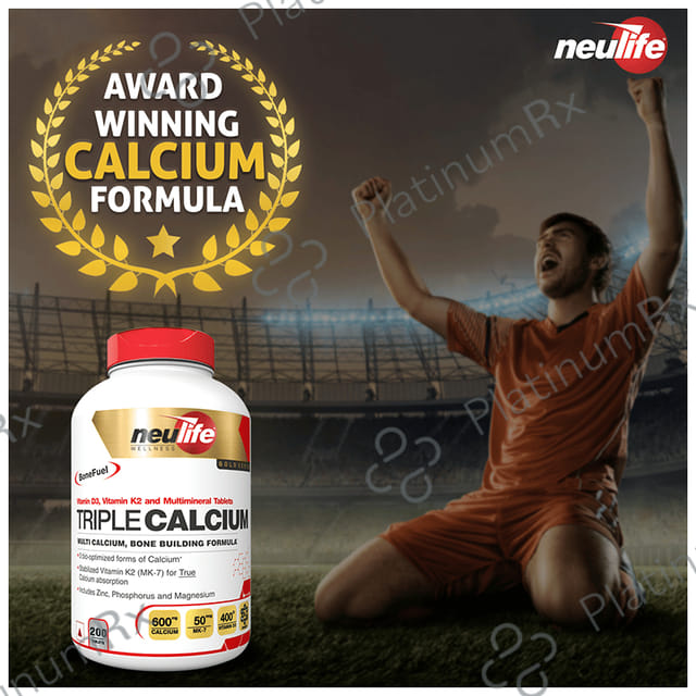 Neulife Triple Calcium Vitamin D3 Vitamin K2 & Multimineral Tablet 200s