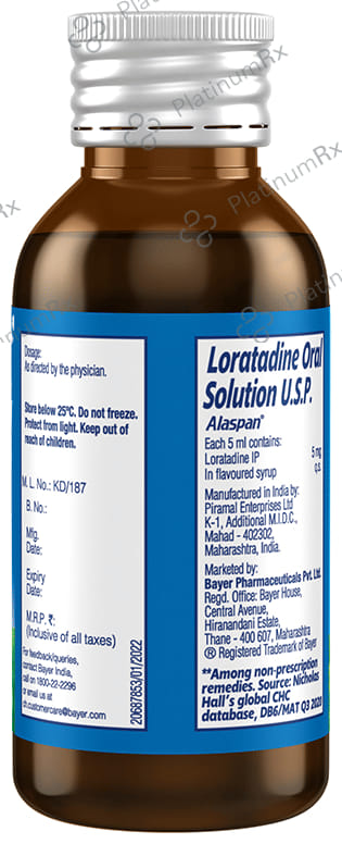 Alaspan Loratadine Non Drowsy Oral Solution 100ml