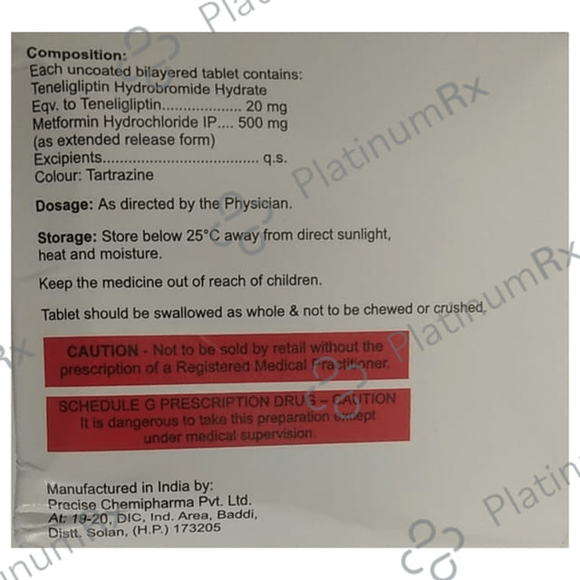 Glyten M 500mg/20mg Tablet ER