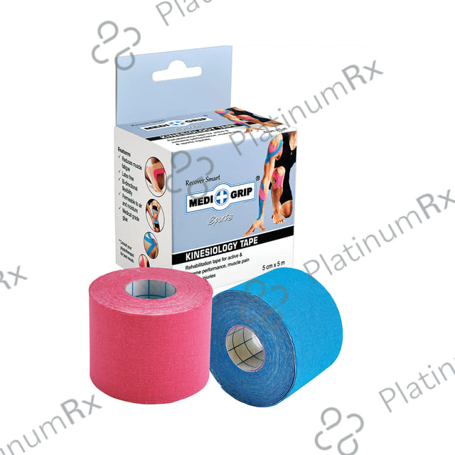 Medigrip Sports Kinesiology Tape 5cm x 5m Pink & Blue