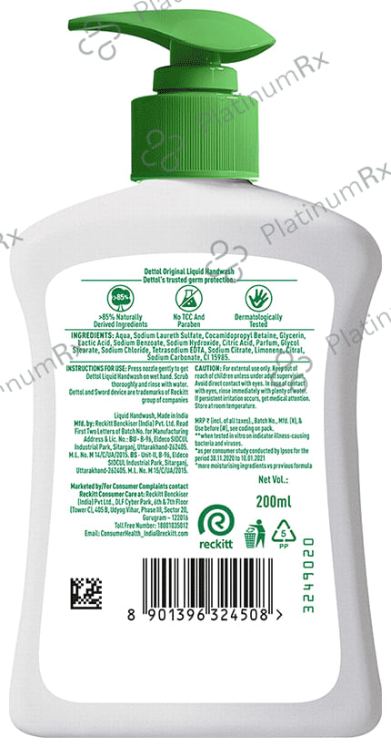 Dettol Original Liquid Handwash 200ml