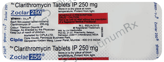 Zoclar 250mg Tablet 4s