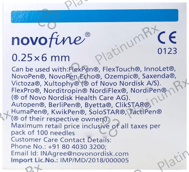 Novofine 31G Needle 100s