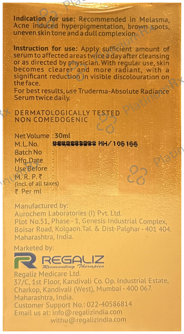 Regaliz Truderma Absolute Radiance Serum 30ml