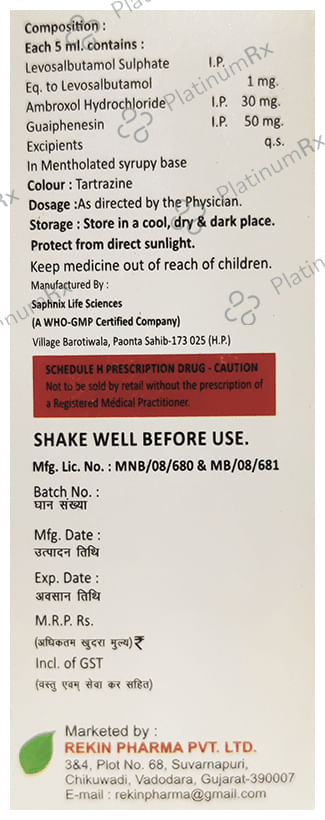Agelite LS 30/50/1mg Syrup 100ml