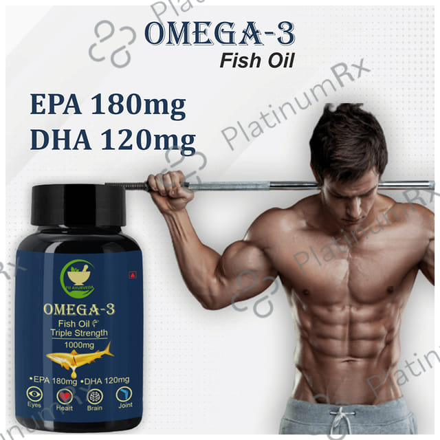 Fij Ayurveda Omega 3 Fish Oil Triple Strength 1000mg Capsule 60s