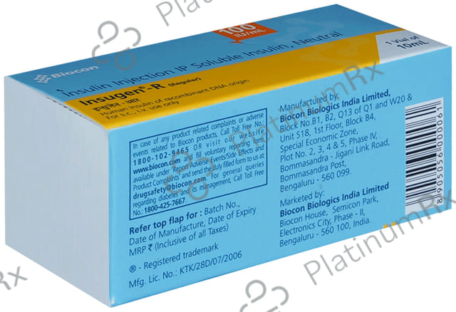 Insugen R (100 IU/ml) (1*10ml Vial)