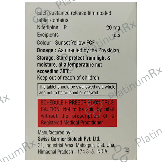 Folcardia Retard 20mg Tablet SR 30s