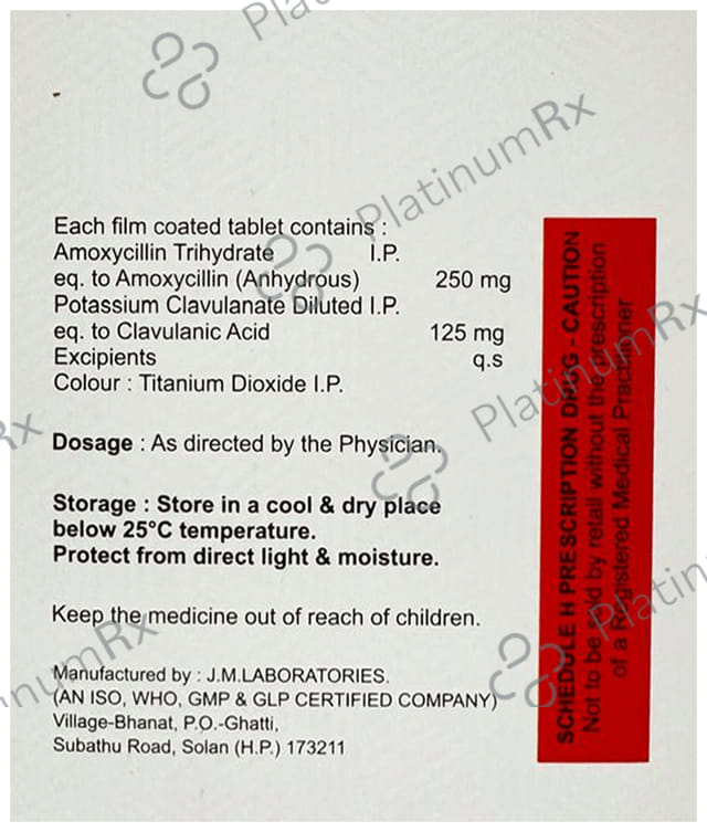 Vibmoxcid CV 375 250/125mg Tablet 10s