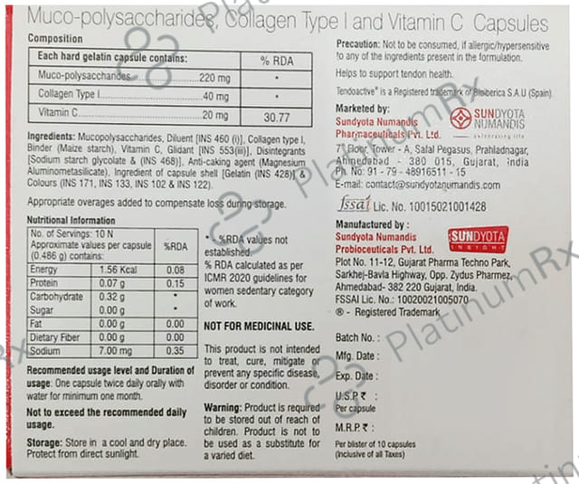Tenactive 20/40/220mg Capsule 10s