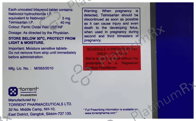 Nebicard T 5/40mg Tablet 15s