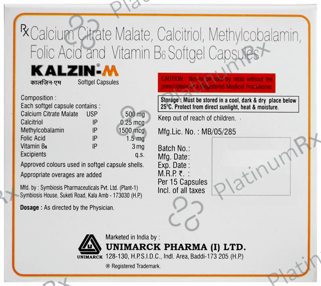 Kalzin M Softgel Capsule 15s