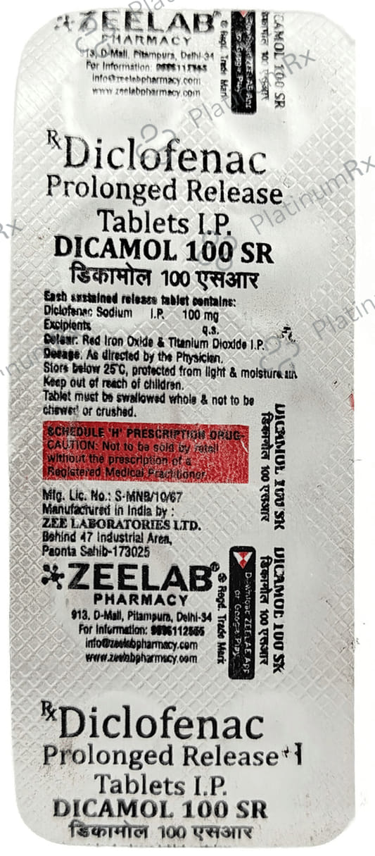Dicamol 100mg Tablet SR 10s