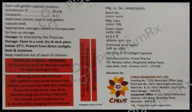 Acnerus I 20mg Soft Gelatin Capsule 10s