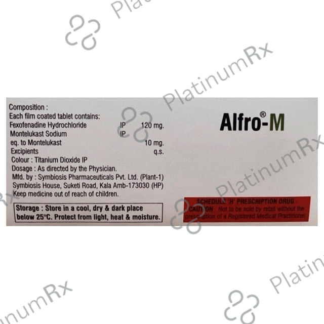 Alfro M 120/10mg Tablet 10s