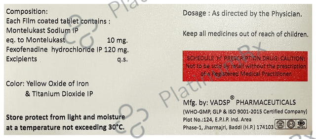 One FM 10mg/120mg Tablet