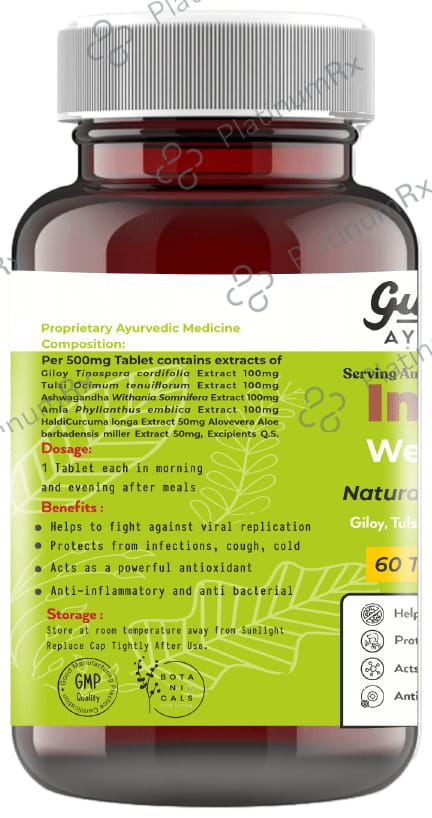 Guapha Ayurveda Immuno Wellness Natural Immunity Booster Tablet
