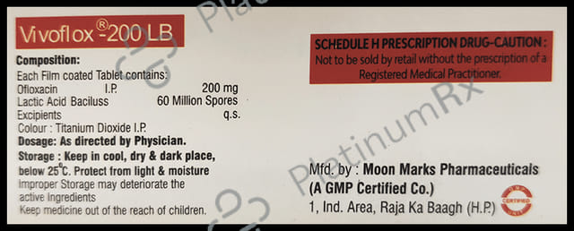 Vivoflox 200mg LB Tablet 10s