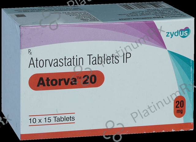 Atorva 20mg Tablet 15s
