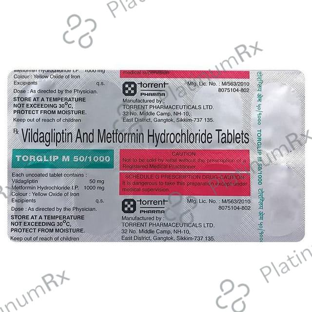 Torglip M 50/1000mg Tablet 10s