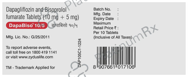 DapaBiso 10/5mg Tablet 10s