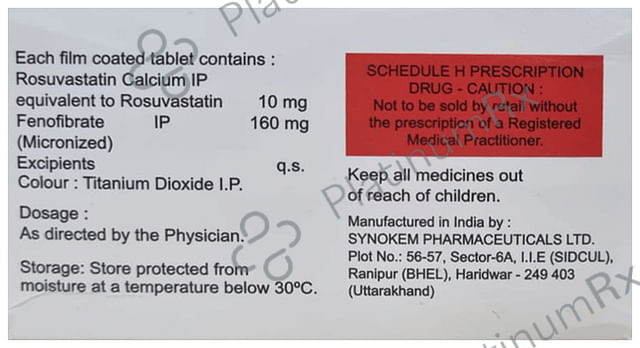 Rosloy F 10 10/160mg Tablet 15s