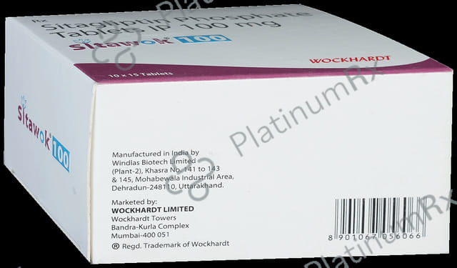 Sitawok 100mg Tablet 15s