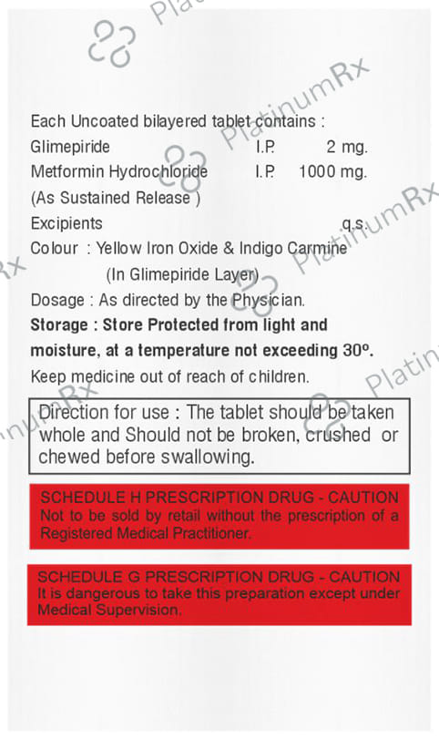Mexfib G Forte 2/1000mg Tablet 10s