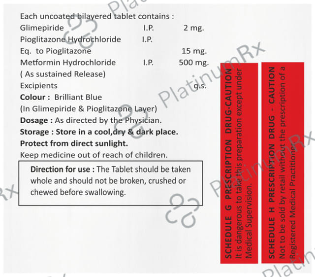 Glimstep MP 2mg Tablet 15s