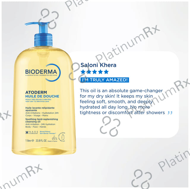 Bioderma Atoderm Huile De Douche Ultra Nourishing Anti Irritation Cleansing Oil 1Ltr