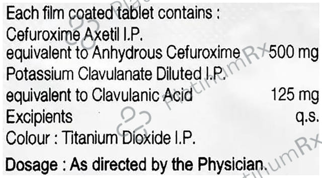 Cefoxim CV 500/125mg Tablet 10s