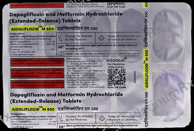 Aidgliflozin M 500/10mg Tablet ER 10s