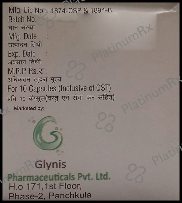 Glyrova Gold 10mg Capsule 10s