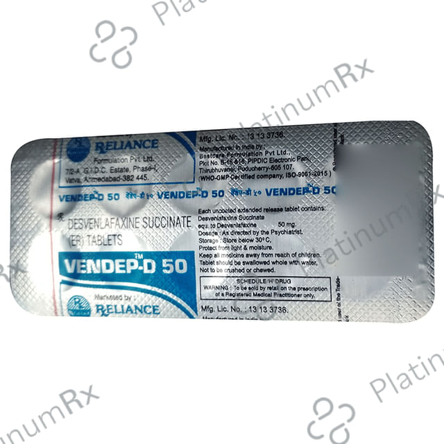 Vendep D 50mg Tablet ER 10s