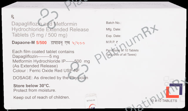 Dapaone M 5mg/500mg Tablet