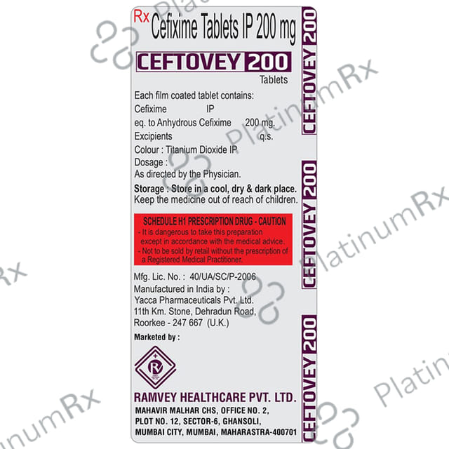 Ceftovey 200mg Tablet 10s