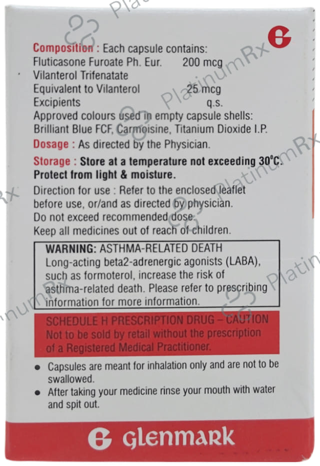 Vilor F 200/25mcg Capsule 30s