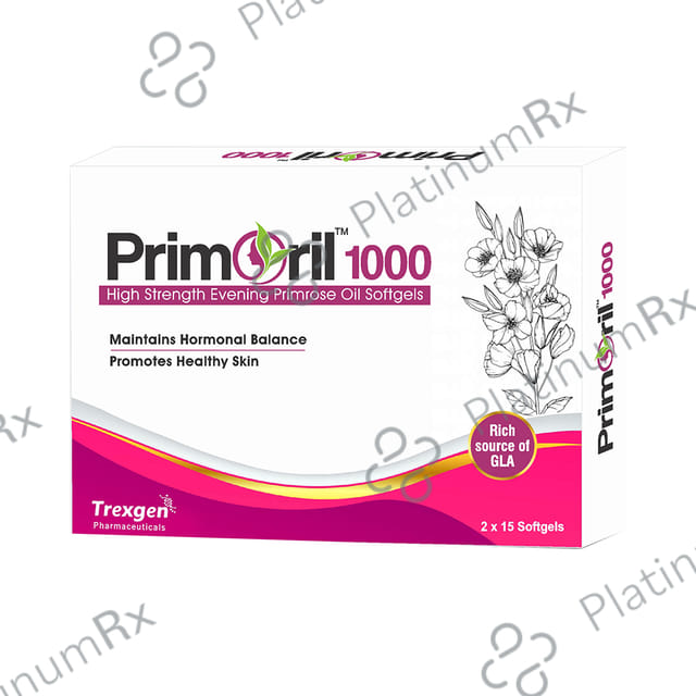 Trexgen Primoril 1000 High Strength Evening Primrose Oil Softgels