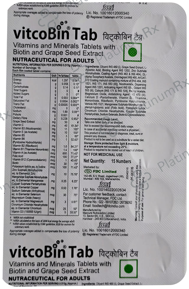 VitcoBin Tablet 15s