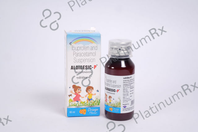 Aldigesic P Plus 100/162.5 orange flavour suspension 60ml