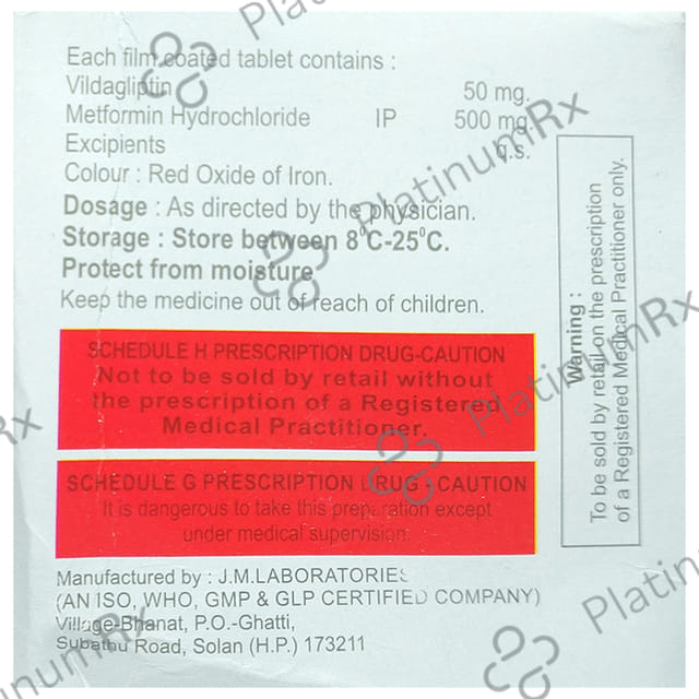 Viltel Met 50/500mg Tablet 10s