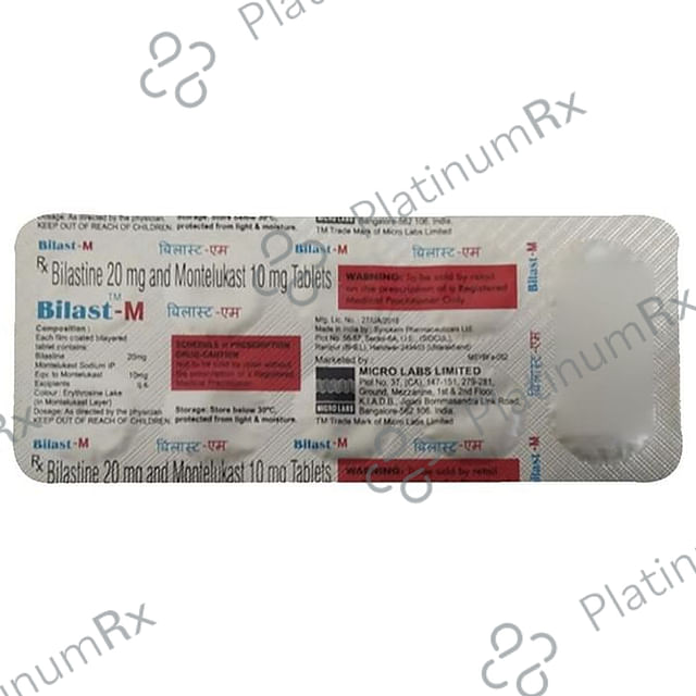 Bilast M 20mg/10mg Tablet