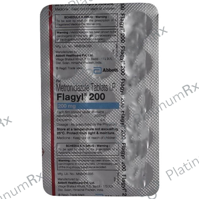 Flagyl 200mg Tablet 15s