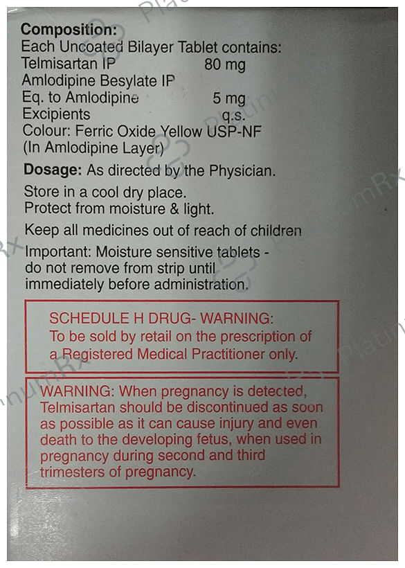 Telma 80 AM 5/80mg Tablet 15s