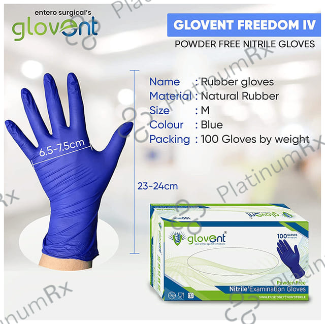 Glovent Nitrile Examination Gloves Powder Free Medium