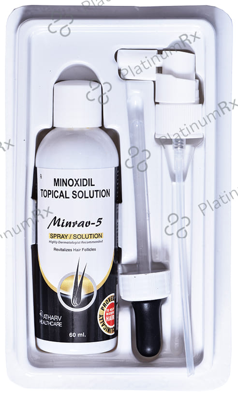 Atharv Healthcare Minrav 5 Minoxidil 5% Topical Solution