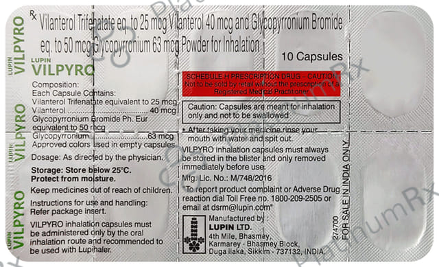 Vilpyro 63/40mcg Capsule 10s