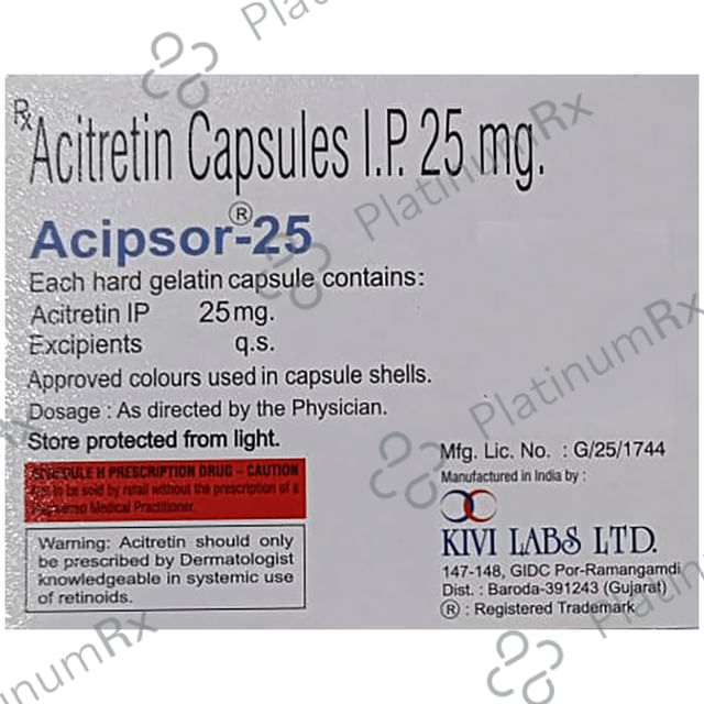 Acipsor 25mg Capsule 10s